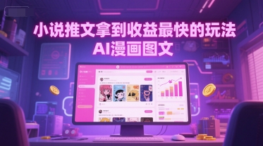 小说推文拿到收益最快的玩法，AI漫画图文-生财赚 -赚钱新动力