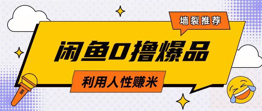 咸鱼0撸玩法利用人性售卖商品达到日挣2张的效果-生财赚 -赚钱新动力