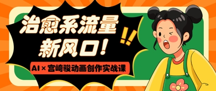 治愈系流量新风口，AI+宫崎骏动画创作实战课，从0到1打造爆款视频-生财赚 -赚钱新动力