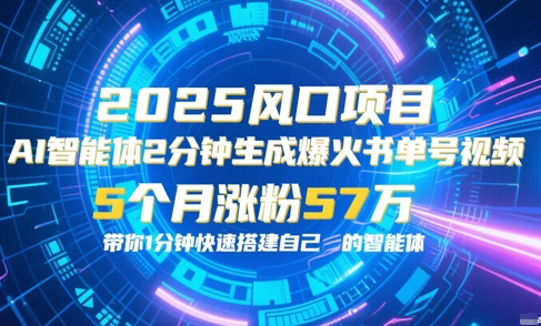 AI智能体2分钟一键生成爆火书单号原创视频，5个月涨粉57w，带你零代码1分钟搭建智能体-生财赚 -赚钱新动力