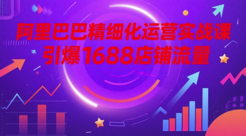 阿里巴巴精细化运营实战课，引爆1688店铺流量-生财赚 -赚钱新动力