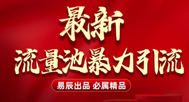 最新“流量池”无门槛暴力引流(全网首发)日引500+-生财赚 -赚钱新动力