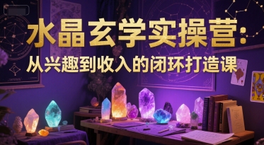 水晶玄学实操营：从兴趣到收入的闭环打造课-生财赚 -赚钱新动力